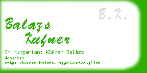 balazs kufner business card