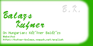 balazs kufner business card